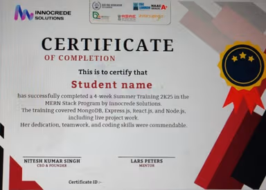 Certificate of Completion